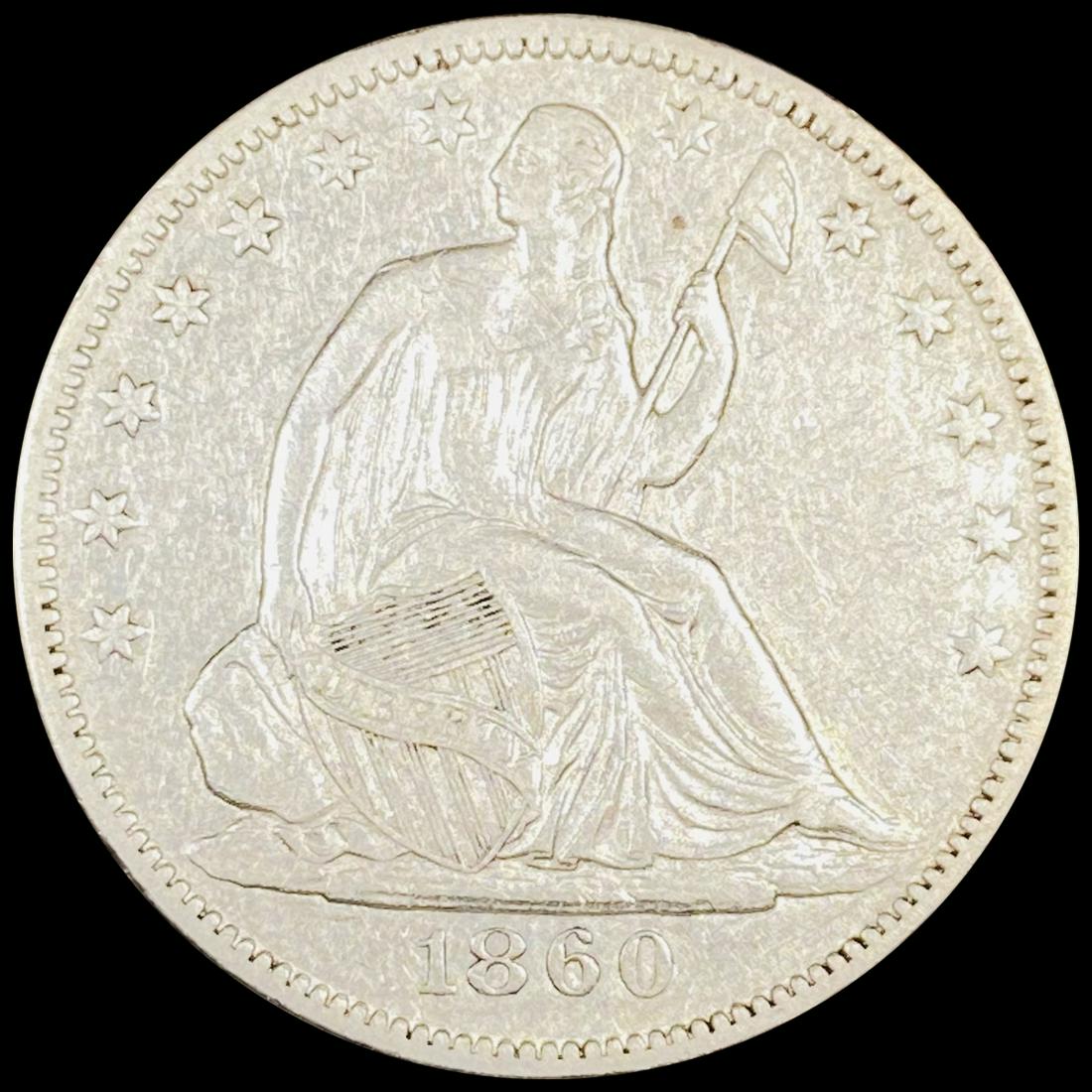 1860-O Seated Liberty Half Dollar CLOSELY (1 of 2)