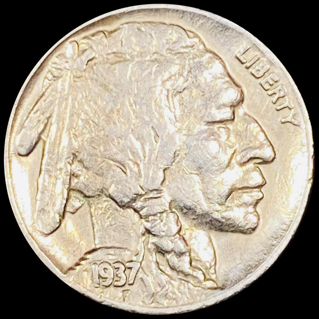 1937-D 3-Leg Buffalo Nickel NEARLY UNCIRCULATED (1 of 2)