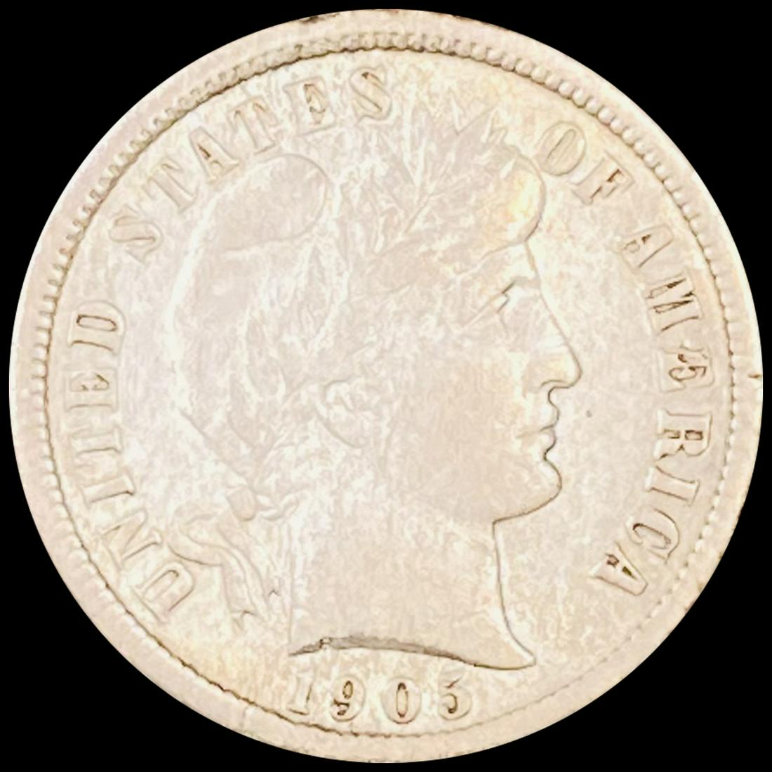 1905-S Barber Dime LIGHTLY CIRCULATED (1 of 2)