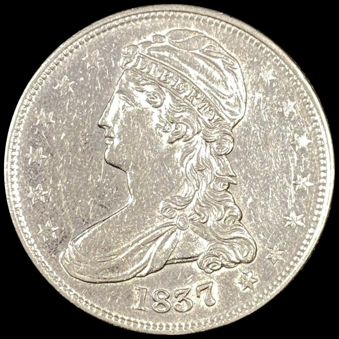 1837 Capped Bust Half Dollar CLOSELY UNCIRCULATED (1 of 2)