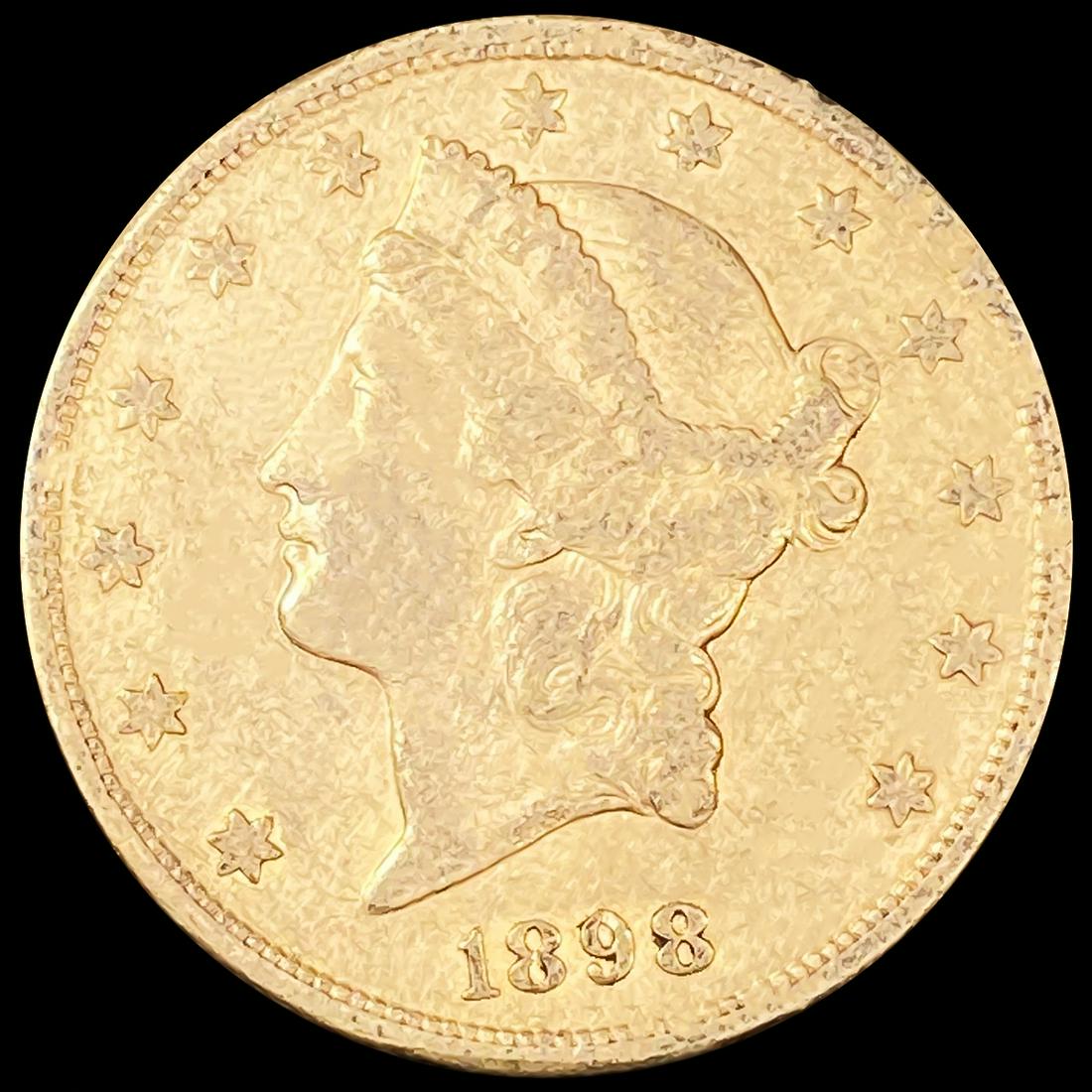 1898-S $20 Gold Double Eagle CLOSELY UNCIRCULATED (1 of 2)