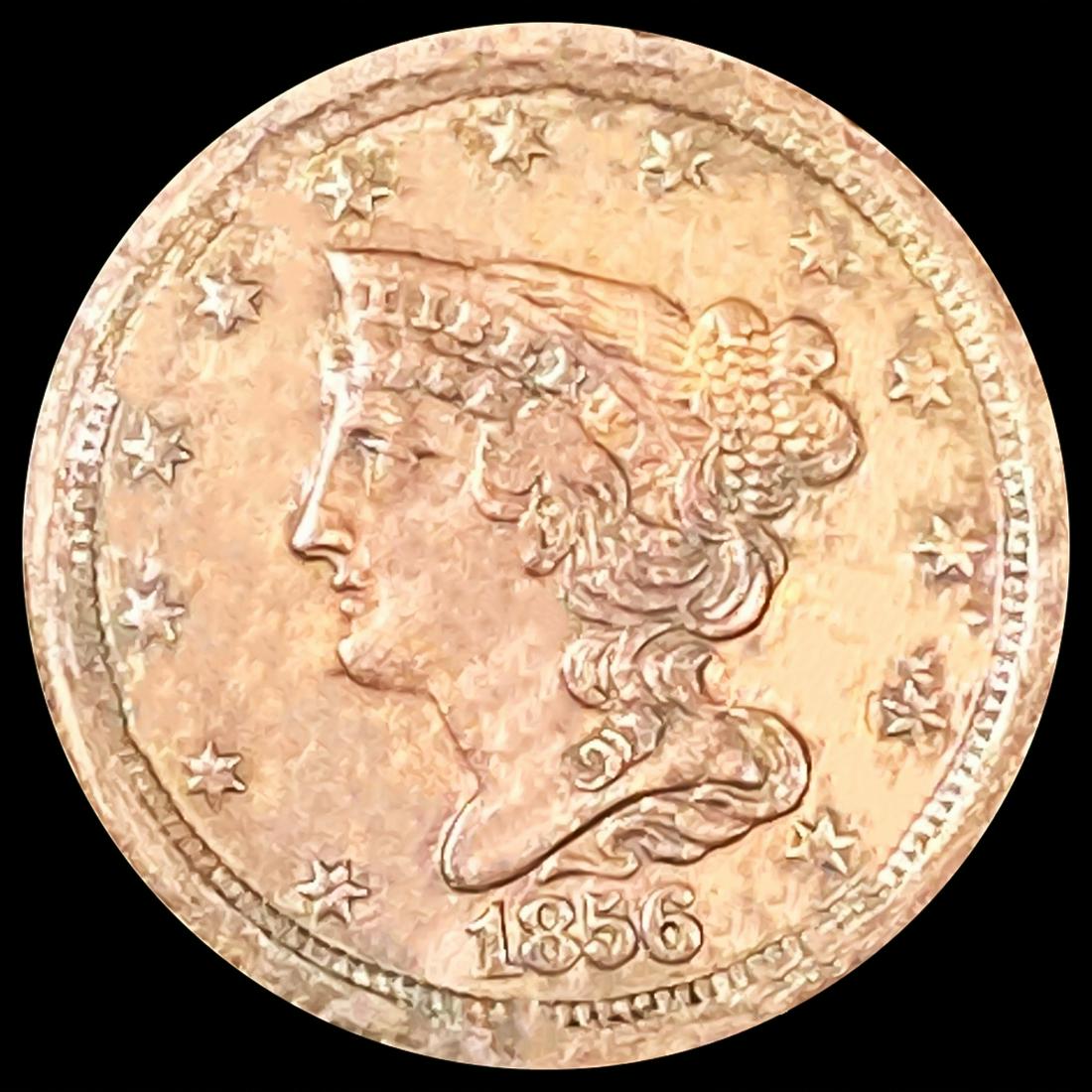 1856 Braided Hair Half Cent CLOSELY UNCIRCULATED (1 of 2)