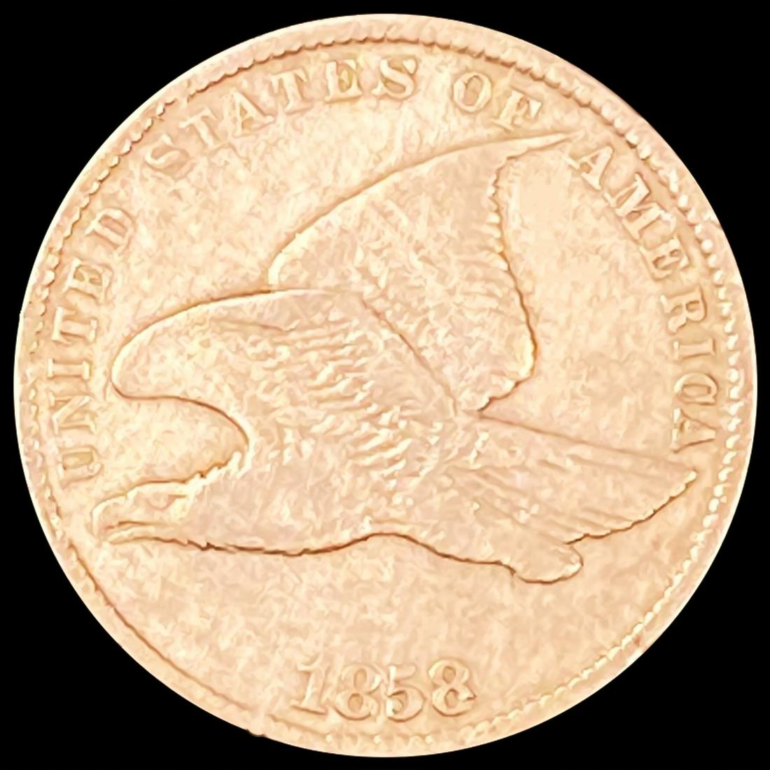 1858 Flying Eagle Cent NEARLY UNCIRCULATED: 1858 Flying Eagle Cent NEARLY UNCIRCULATED