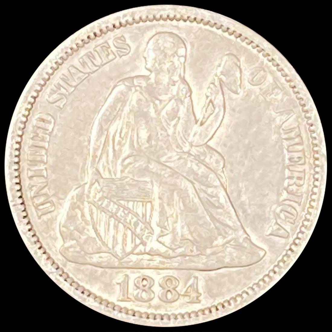 1884 Seated Liberty Dime UNCIRCULATED (1 of 2)