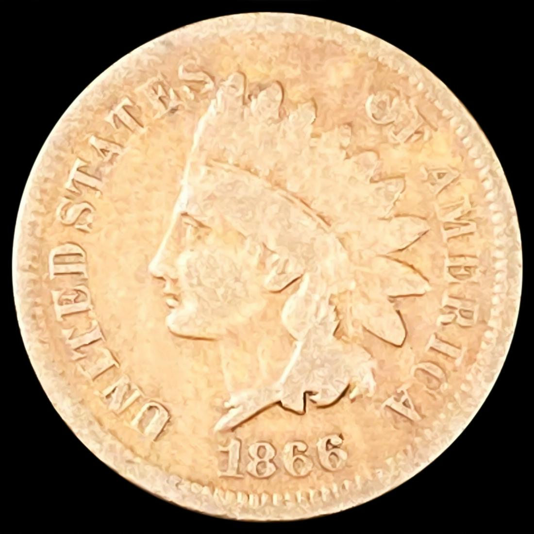 1866 Indian Head Cent ABOUT UNCIRCULATED (1 of 2)