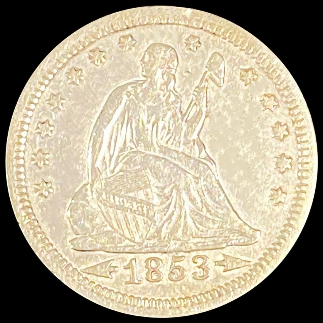 1853 Arrows Seated Liberty Quarter CLOSELY (1 of 2)