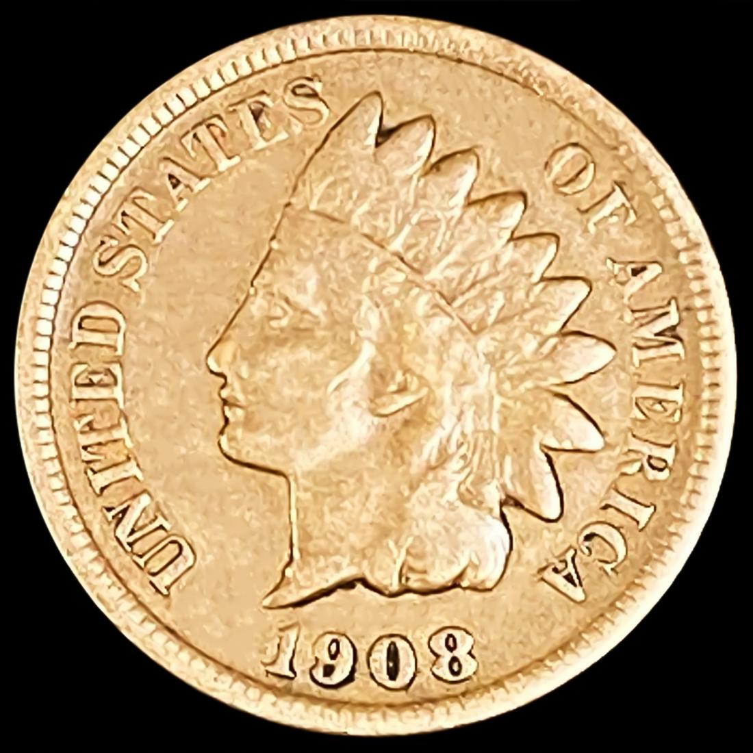 1908-S Indian Head Cent ABOUT UNCIRCULATED (1 of 2)