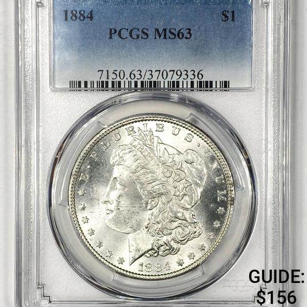1884 Morgan Silver Dollar PCGS - MS63 (1 of 2)