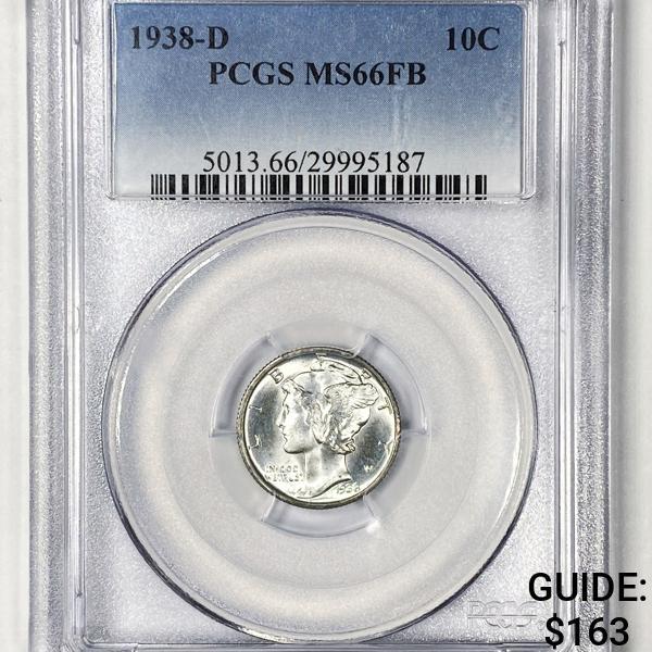 1938-D Mercury Silver Dime PCGS - MS66 FB (1 of 2)
