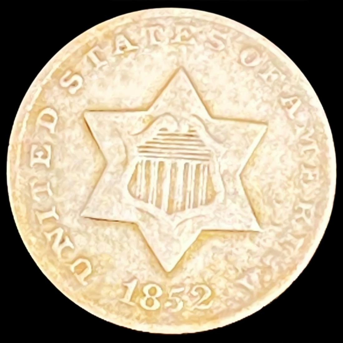 1852 Silver Three Cent NEARLY UNCIRCULATED (1 of 2)