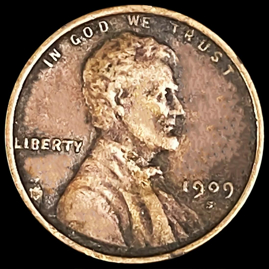 1909-S Wheat Cent LIGHTLY CIRCULATED (1 of 2)