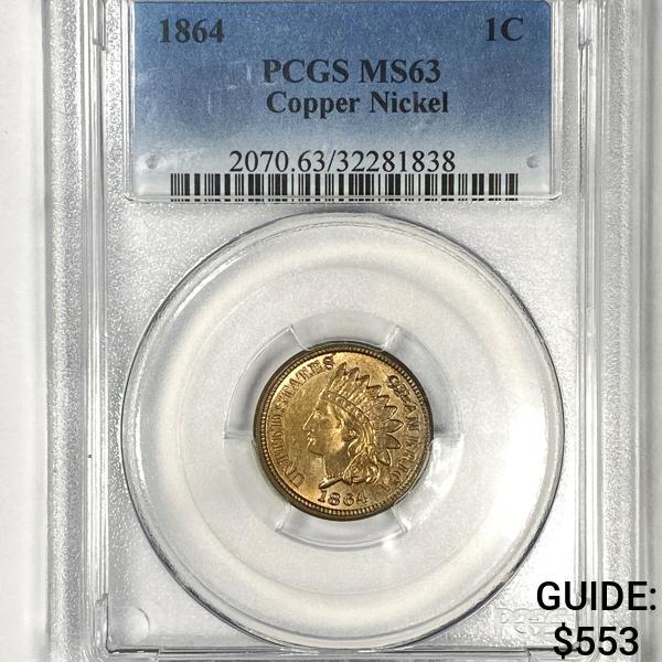 1864 Copper Nickel Indian Head Cent PCGS - MS63 (1 of 2)