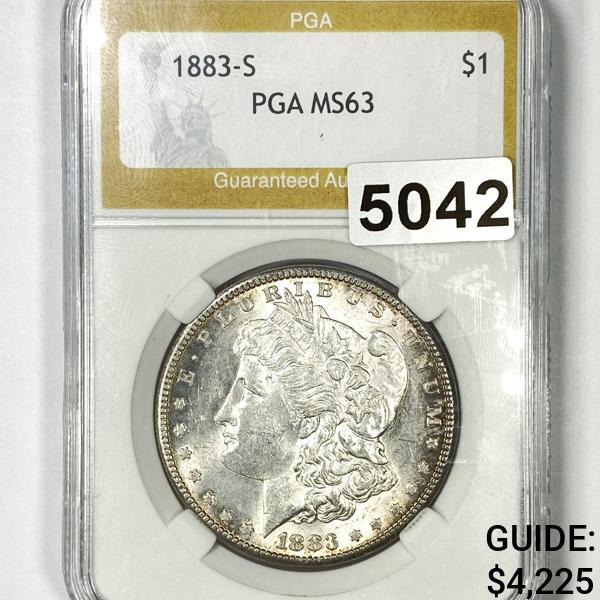1883-S Morgan Silver Dollar PGA - MS63 (1 of 2)