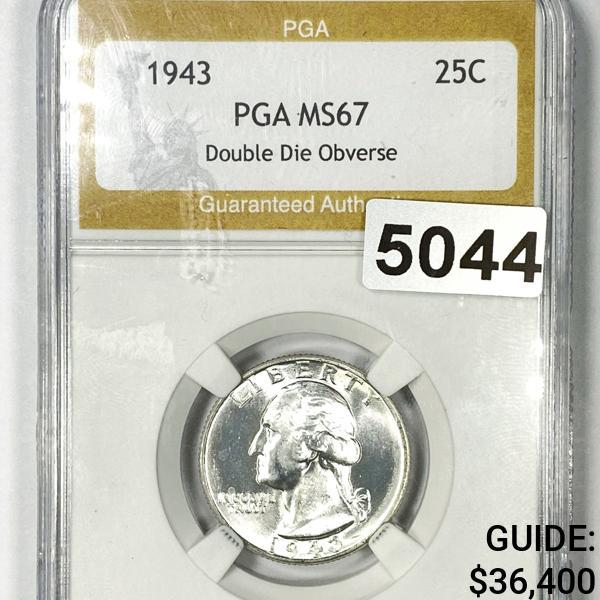 1943 DDO Washington Silver Quarter PGA - MS67 (1 of 2)