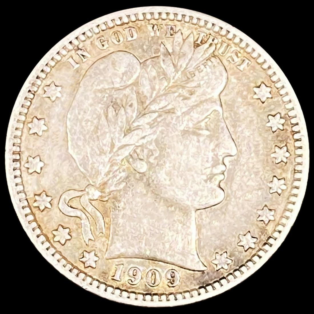 1909-S Barber Quarter ABOUT UNCIRCULATED (1 of 2)