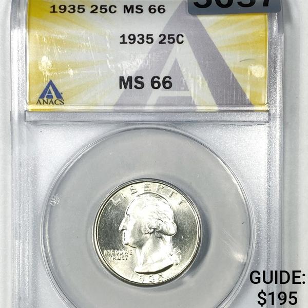1935 Washington Silver Quarter ANACS - MS66 (1 of 2)