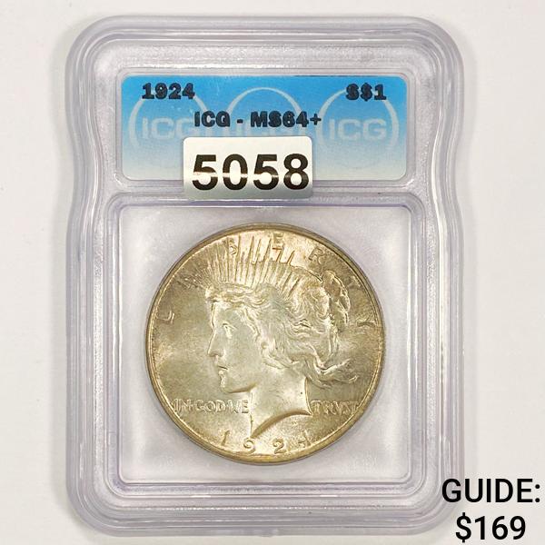1924 Silver Peace Dollar ICG - MS64+ (1 of 2)