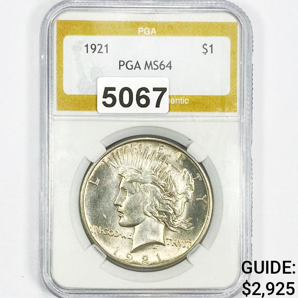 1921 Silver Peace Dollar PGA - MS64 (1 of 2)