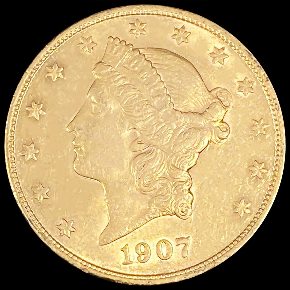 1907-S $20 Gold Double Eagle CLOSELY UNCIRCULATED (1 of 2)