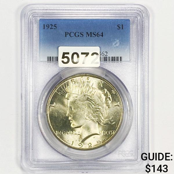 1925 Silver Peace Dollar PCGS - MS64 (1 of 2)