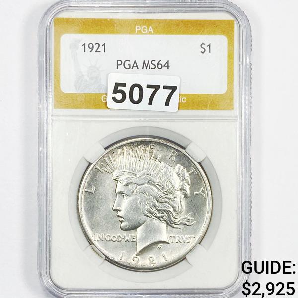 1921 Silver Peace Dollar PGA - MS64 (1 of 2)