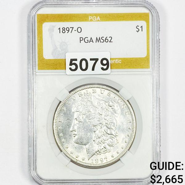1897-O Morgan Silver Dollar PGA - MS62 (1 of 2)