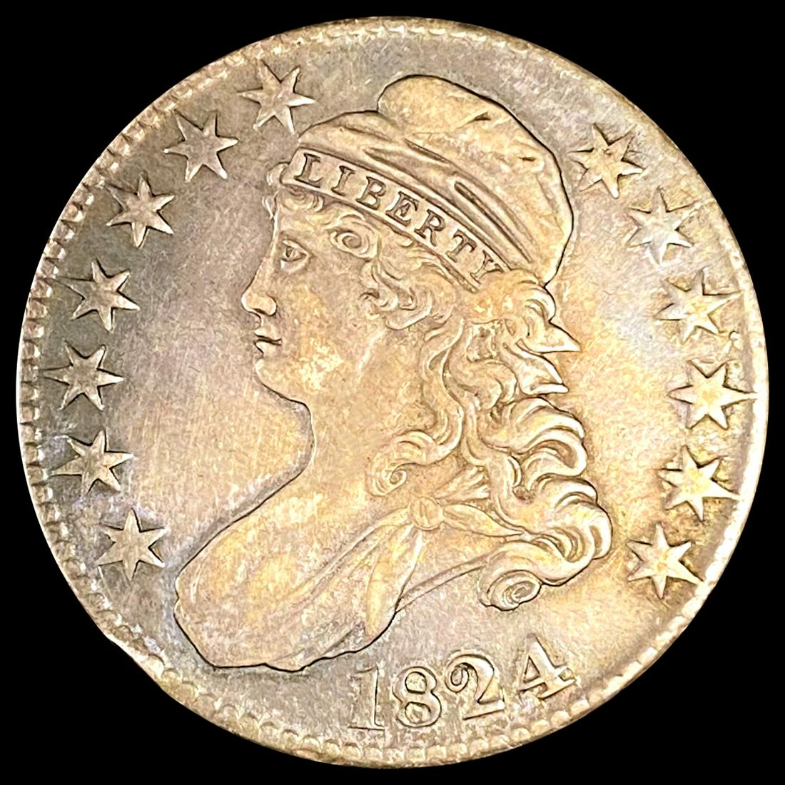1824 Capped Bust Half Dollar ABOUT UNCIRCULATED (1 of 2)