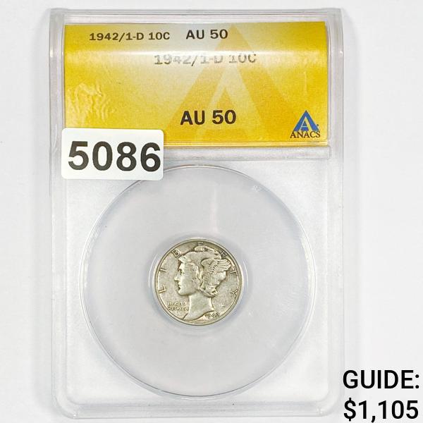 1942/1-D Mercury Dime ANACS - AU50 (1 of 2)