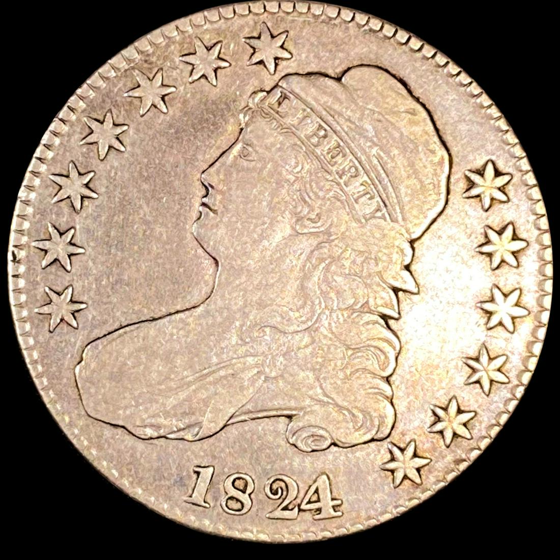 1824 Capped Bust Half Dollar LIGHTLY CIRCULATED (1 of 2)