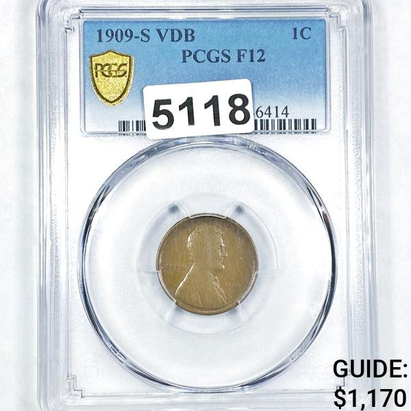 1909-S VDB Wheat Cent PCGS - F12 (1 of 2)
