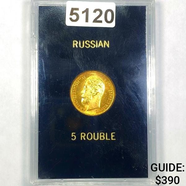 1902 Russian Gold Rouble - UNCIRCULATED (1 of 2)