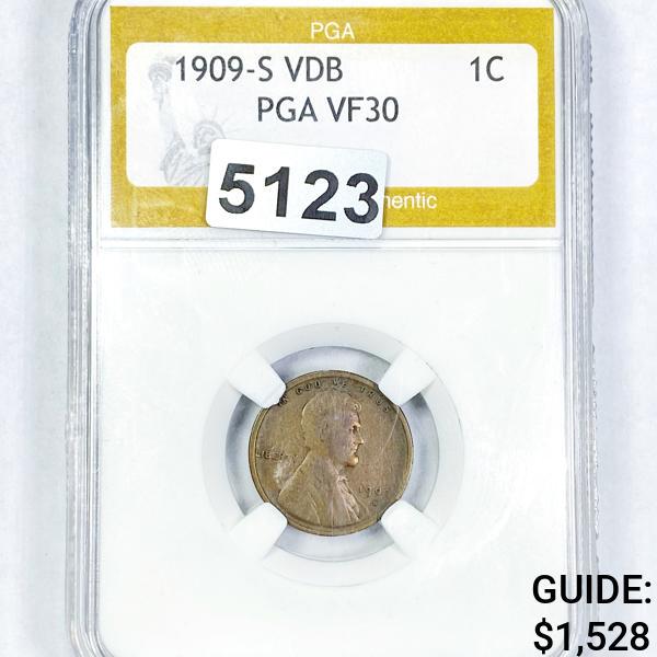 1909-S VDB Wheat Cent PGA - VF30 (1 of 2)