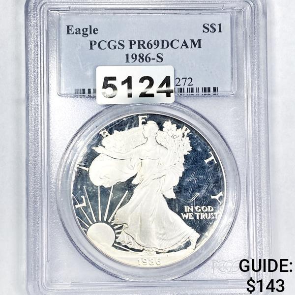 1986-S DCAM Silver Eagle PCGS - PR69 (1 of 2)