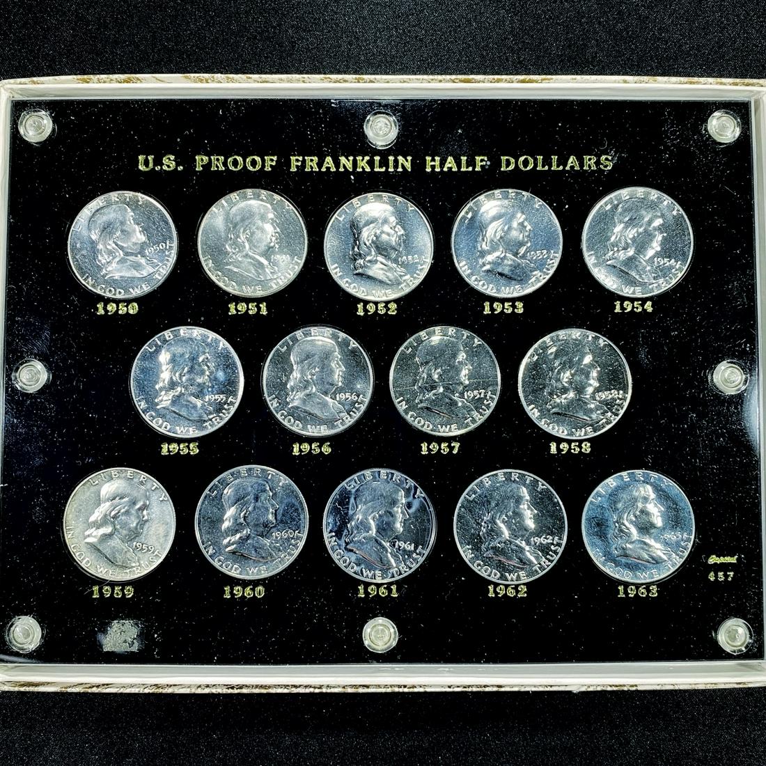 1950-1963 US Proof Franklin Half Dollars 14 coins (1 of 2)