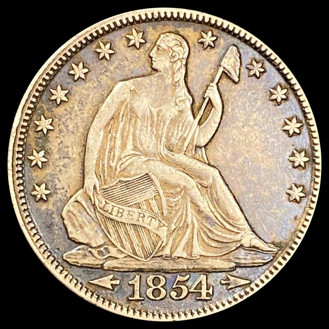 1854 Arrows Seated Liberty Half Dollar CLOSELY (1 of 2)