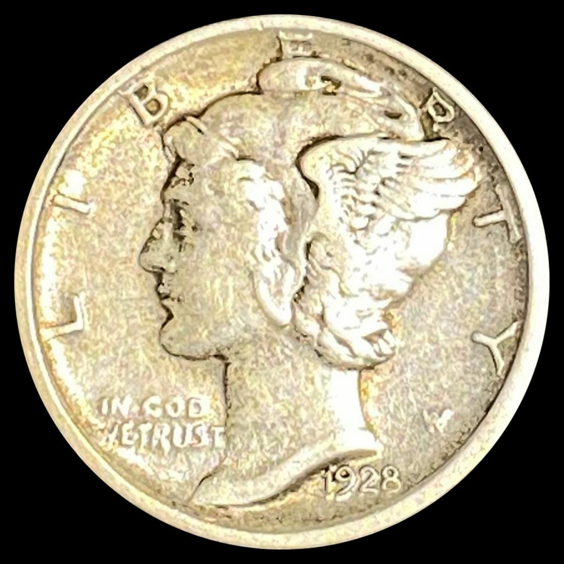 1928-D Mercury Dime NEARLY UNCIRCULATED (1 of 2)