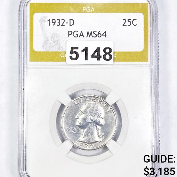 1932-D Washington Silver Quarter PGA - MS64 (1 of 2)