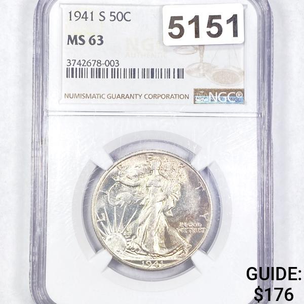 1941-S Walking Liberty Half Dollar NGC - MS63 (1 of 2)