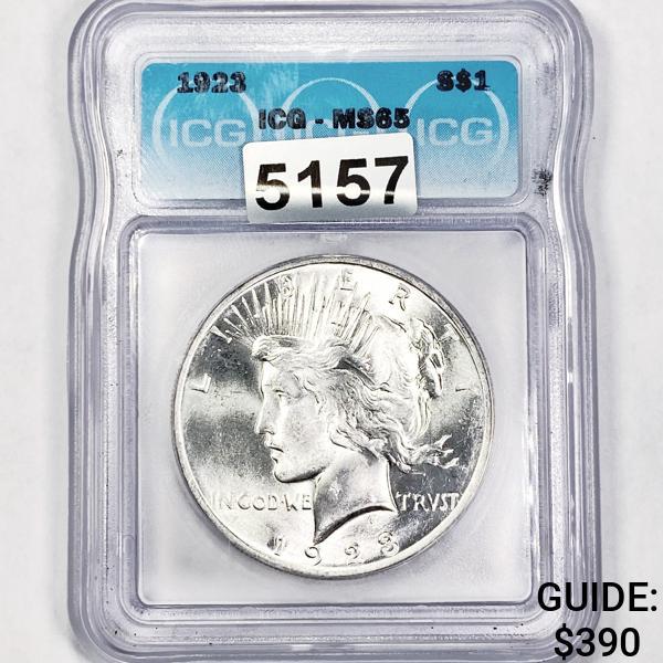 1923 VAM 2 Top 50 Silver Peace Dollar ICG - MS65 (1 of 2)