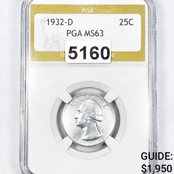 1932-D Washington Silver Quarter PGA - MS63 (1 of 2)