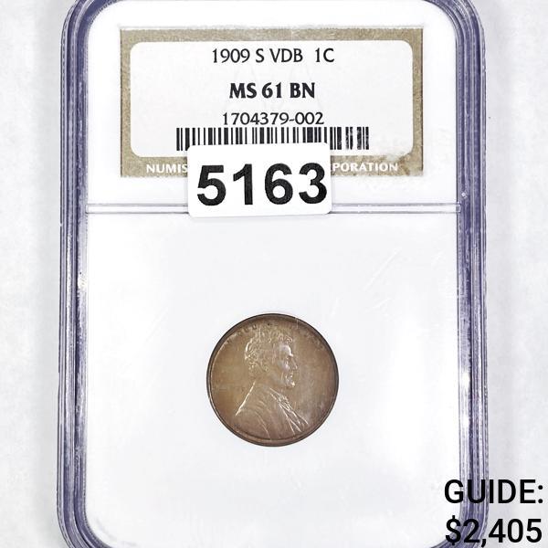 1909-S VDB BN Wheat Cent NGC - MS61 (1 of 2)