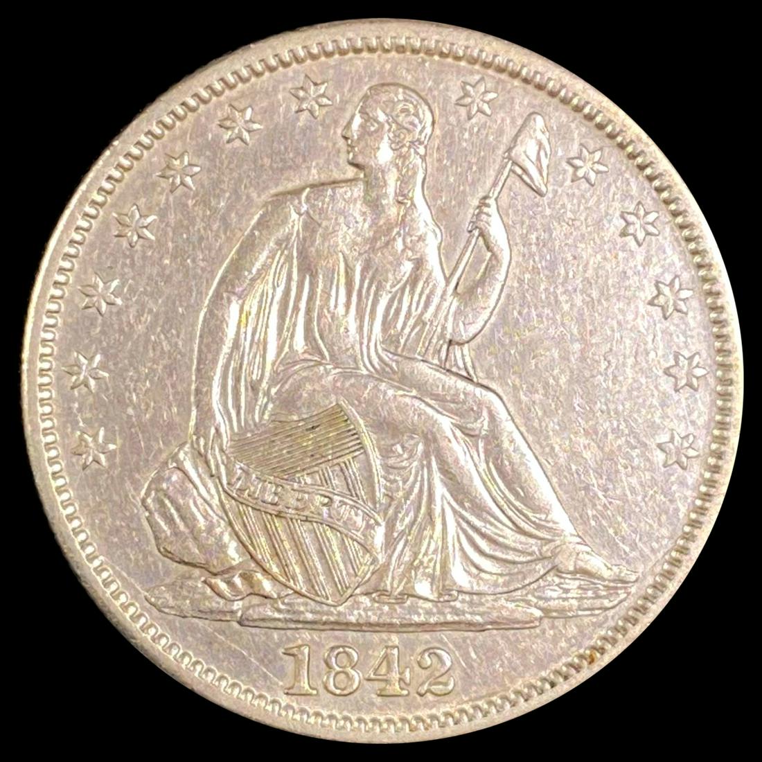 1842 Seated Liberty Half Dollar UNCIRCULATED (1 of 2)