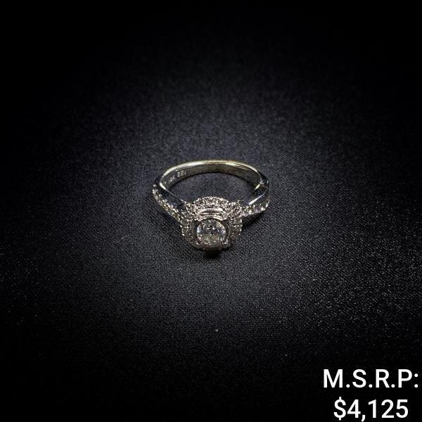 2.6 DWT 14 KT White-Gold Ring w/ Dimds (1 of 2)