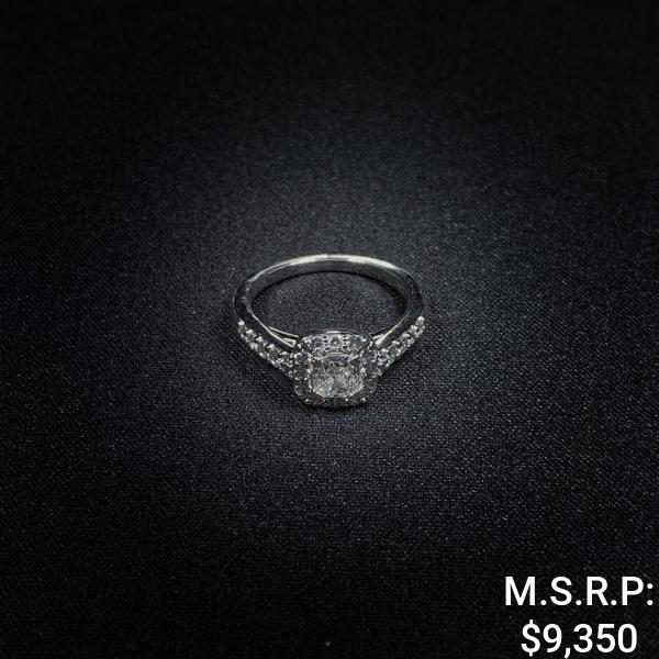 2.2 DWT 14 KT White-Gold Ring w/ Dimds (1 of 2)