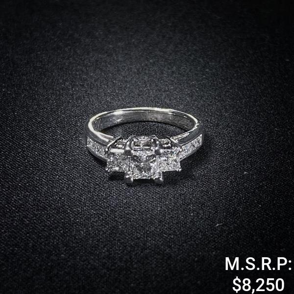 2.9 DWT 14 KT White-Gold Ring w/ Dimds (1 of 2)