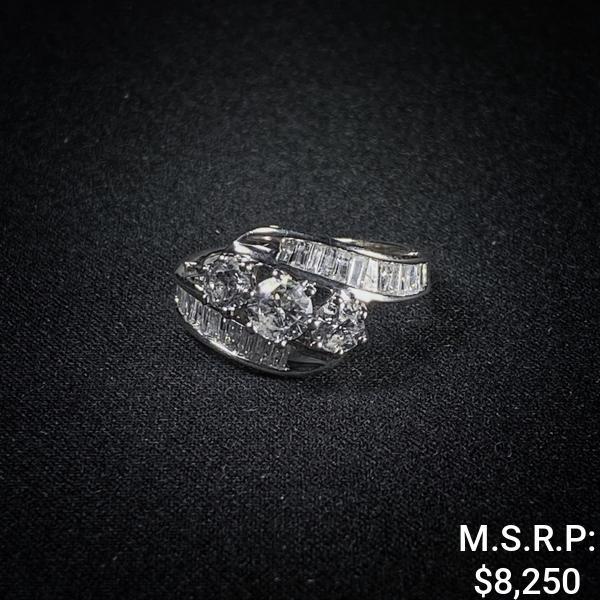 2.7 DWT 14 KT White-Gold Ring w/ Dimds (1 of 2)