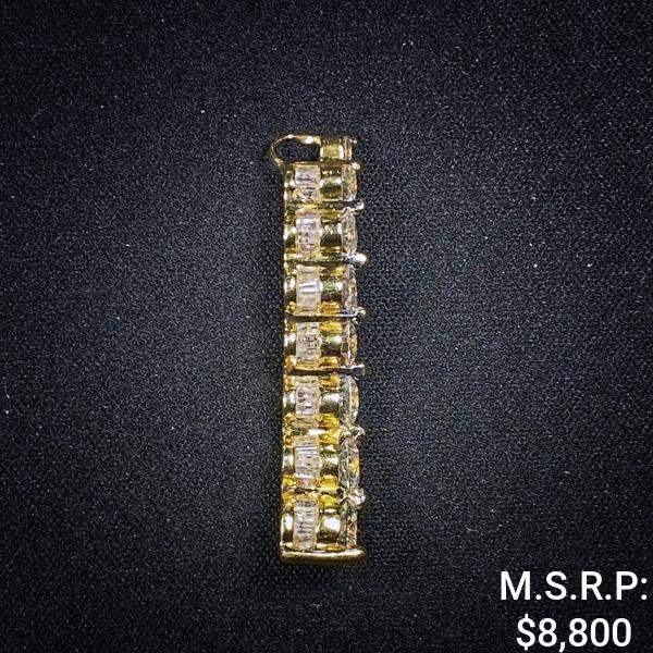 2.4 DWT 14 KT Gold Pendant w/ Dimd Lining (1 of 2)