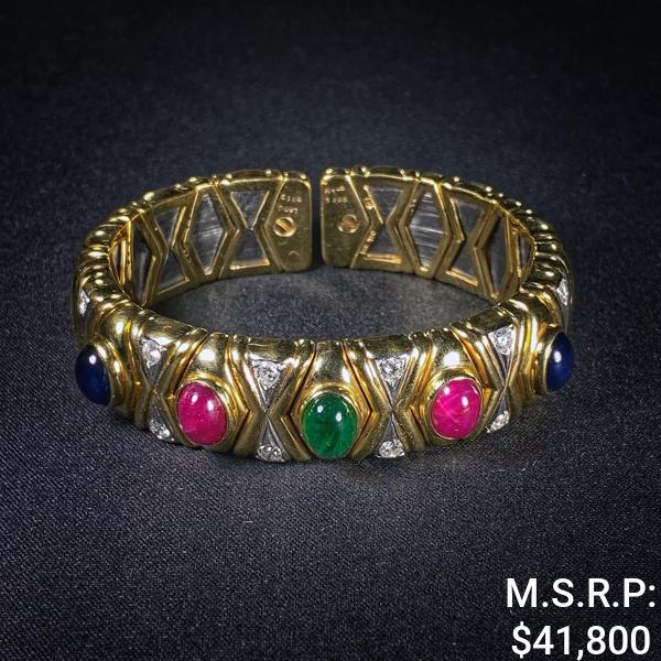 42.2 DWT 18 KT Gold w/ Dimd Lining & Gems (1 of 2)