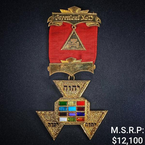 20.7 DWT 10 KT Gold Medal w/ Multi Colored Gem (1 of 2)