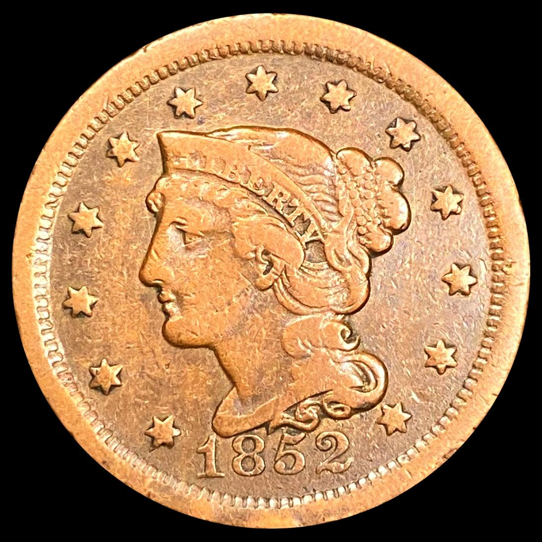 1852 Braided Hair Large Cent ABOUT UNCIRCULATED (1 of 2)